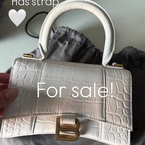 Balenciaga  Hourglass XS Handbag Crocodile Embossed